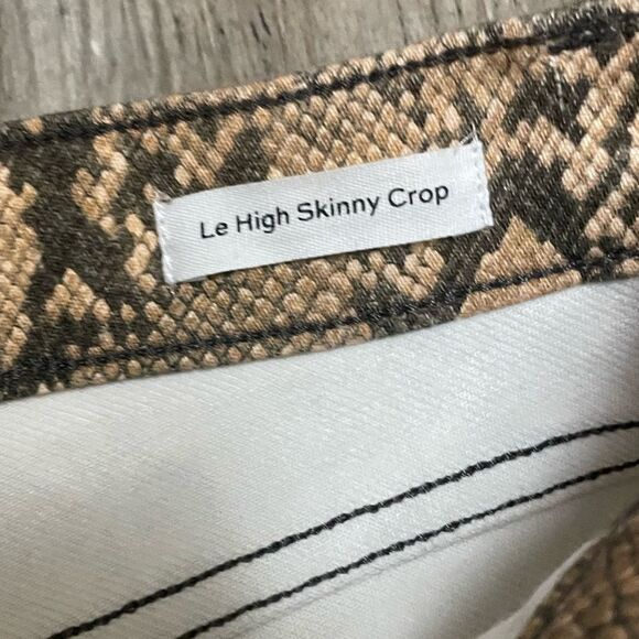 FRAME Le High Skinny Crop Coated Python Jeans size 28 - Picture 7 of 8